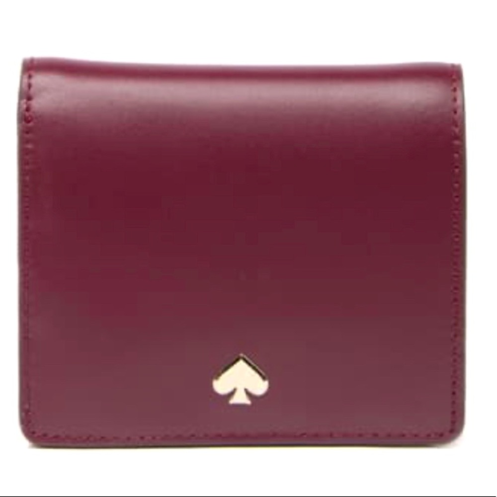 Kate Spade NY Wallet Nadine Small Leather Bi-Fold Wallet Snap Button - Picture 2 of 5